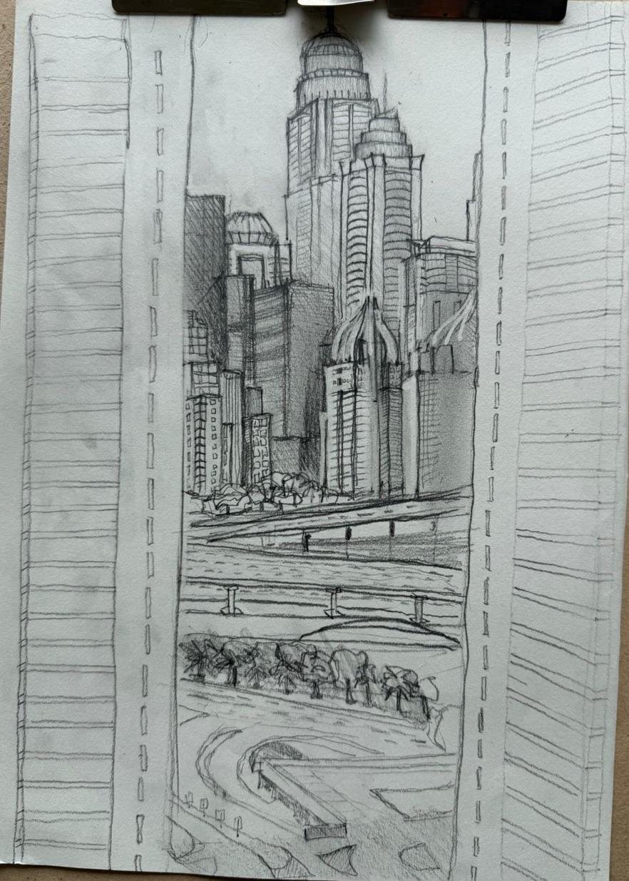 Watercolor of the Burj Al Arab